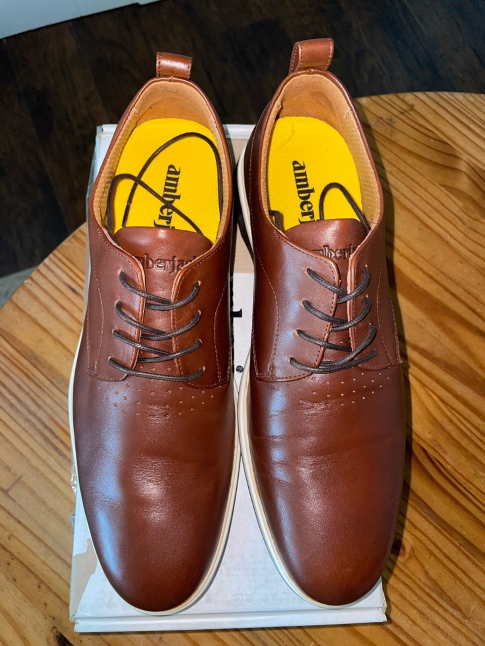 Amberjack The Original Dress Shoes In Coffee Men’s Size 10.5M - Picture 14 of 16